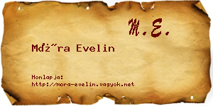 Móra Evelin névjegykártya